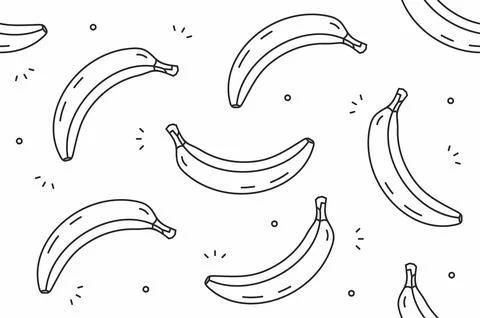 Bananas seamless pattern Stock Illustration