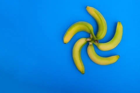 Bananas on a solid background Stock Photos
