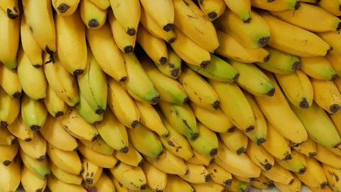 Bananas In A Street Food Market Stock Footage