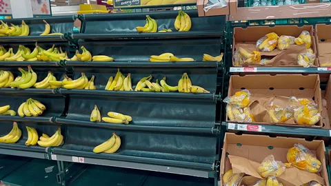 Bananas at Supermarket Stock Footage 256354490