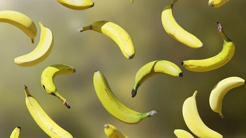 Bananas Tumbling Loop Vídeos de archivo 109570994