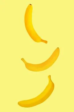 Bananas on white background isolate Stock Photos