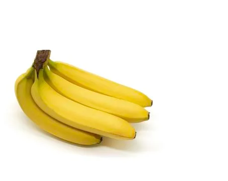 Bananas on white background isolate Stock Photos