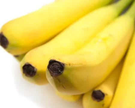 Bananas on white background Stock Photos