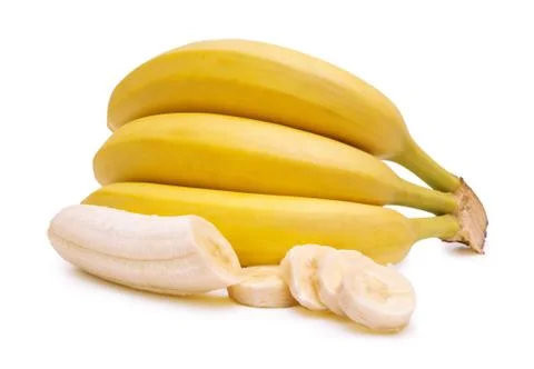 Bananas on a white background Stock Photos
