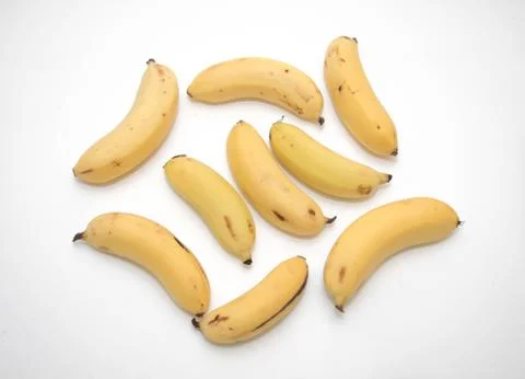 Bananas on white background Stock Photos