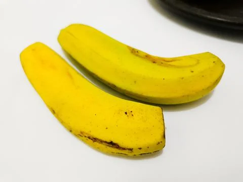 Bananas on the white background Stock Photos