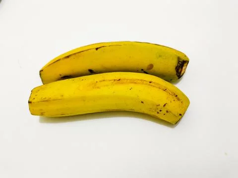 Bananas on the white background Stock Photos
