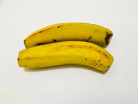Bananas on the white background Foto stock