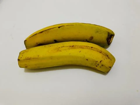 Bananas on the white background Stock Photos