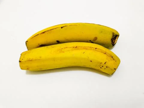 Bananas on the white background Stock Photos