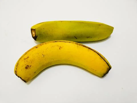 Bananas on the white background Stock Photos
