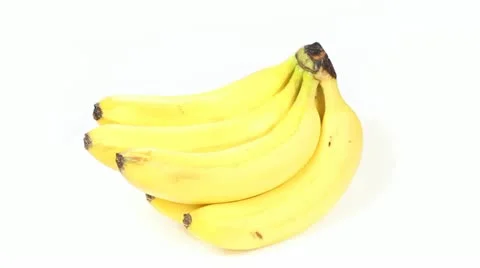 Bananas on white Stock Footage 11070344