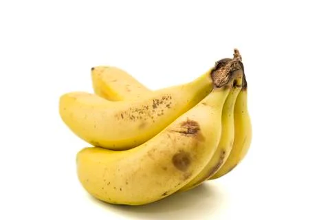Bananas on a white 스톡 사진