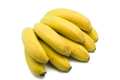 Bananas on a white Stock Photos