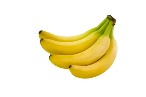 Bananas on white Stock Photos