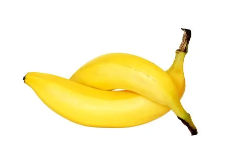 Bananas On White Stock Photos