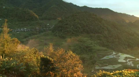 Banaue sunset 1 Stock Footage 511345