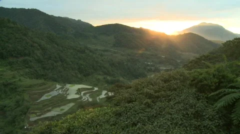 Banaue sunset 3 Stock Footage 511316