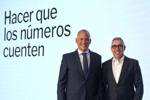 Banco Sabadell presents the figures of the second quarter of the year, Barcelona Stock Photos