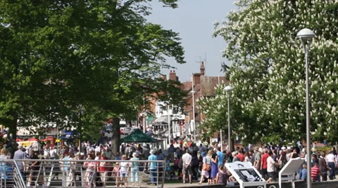 The Bancroft Gardens, Stratford-upon-avon, Warwickshire Stock Footage 35871237
