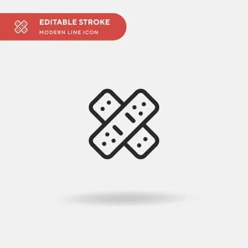 Band Aid Simple vector icon. Illustration symbol design template for web mobi 스톡 일러스트