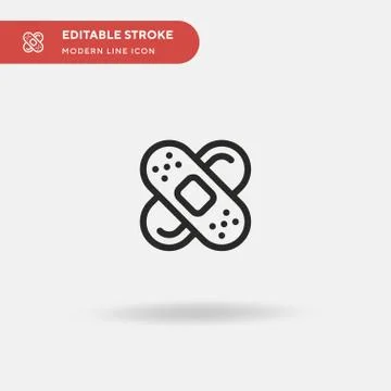 Band Aid Simple vector icon. Illustration symbol design template for web mobi 스톡 일러스트