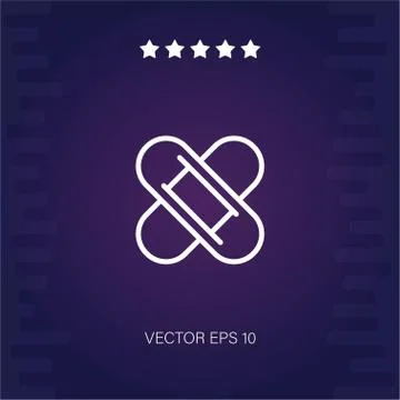 Band aid vector icon Stock Illustration