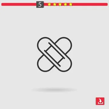 Band aid vector icon Stock Illustration