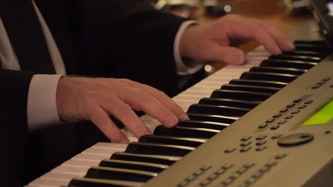 Band Close Up at Wedding Reception / Party Stock Footage 87093437