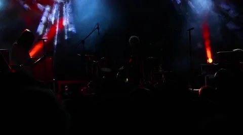 BAND CROWD HYPNOTIC ATMOSPHERE Stock Footage 40378924