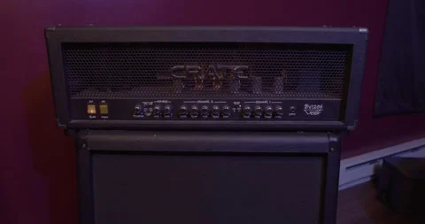 Band Instruments - guitar amp Stock Footage 249349716