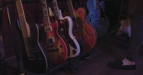 Band Instruments - guitar gear Video stock 249347868