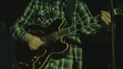 Band In Live Action At A Concert (Changes Focus) Stock Footage 145187319
