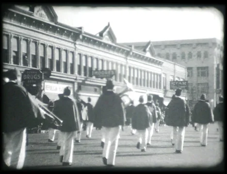 Band Marching 1930s Stock Footage 32704361