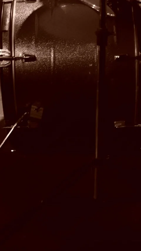 Band performance grunge underground in Dark Room Black and White Video stock 327618536
