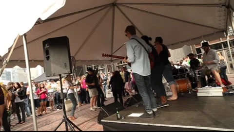 Band performing Stock Footage 8523950