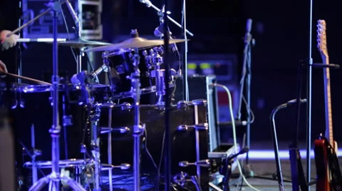 Band performing on stage Stock Footage 37178109