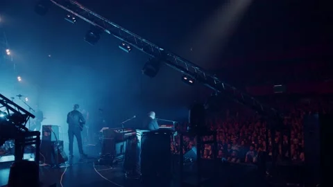 Band playing for audience Stock Footage 159103634