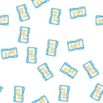 Band sale vector seamless pattern Stock Illustration