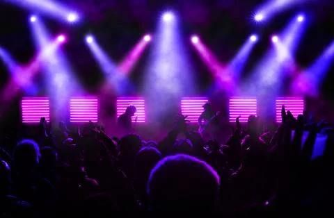 Band on stage Stock Photos