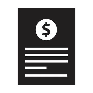 Band statement icon vector for business file data and finance documentation Stock Illustration
