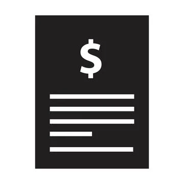 Band statement icon vector for business file data and finance documentation Stock Illustration