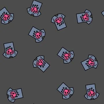 Band tshirt vector seamless pattern 스톡 일러스트