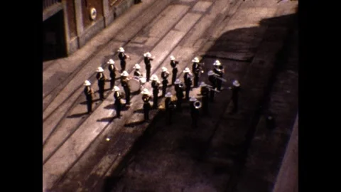 Band when leaving docks 1968 Video stock 252832275