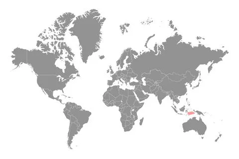 Banda Sea on the world map. Vector illustration. Illustrazione stock