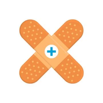 Bandage flat vector illustration in flat style design Stock Illustration