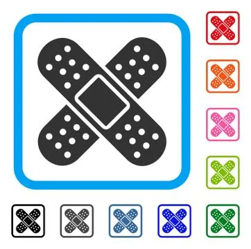 Bandage Framed Icon Stock Illustration