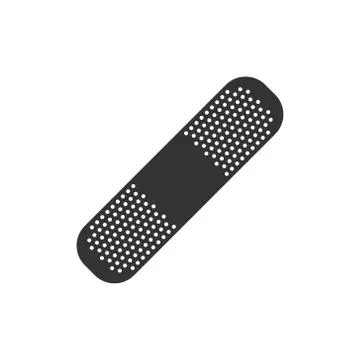 Bandage icon in flat style. Plaster vector illustration on white isolated bac Stock Illustration