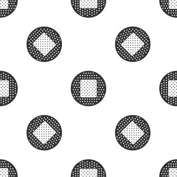 Bandage plaster icon seamless pattern on white background. Medical plaster Stock Illustration